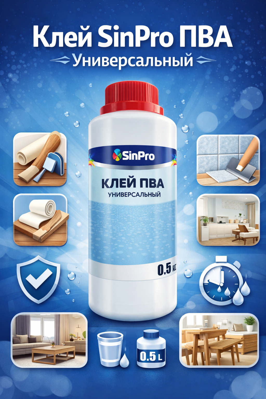 Клей SinPro ПВА “Универсальный”